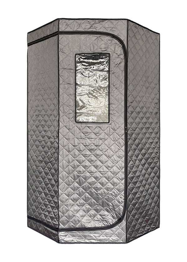 Blisspod Portable Personal Full Body 60 Min Rapid Steam Sauna | Pentagonal | Grey | Powerful 1600 Watts | 3.6L Stronger Steamer | 90X90X190cm